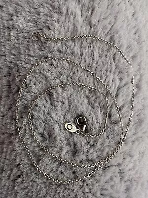 Silver 925 Pandora Classic Cable Necklace Size 40cm Medium Thin Chain • £20