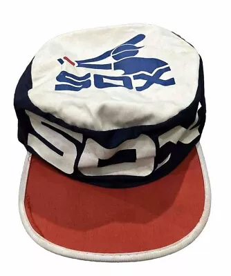 Vintage 80’s Chicago White Sox Painters Hat MLB Baseball Cap Old Logo VTG • $29.99