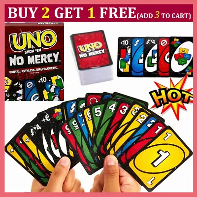 Uno-Show Em No Mercy Board Card Game Toys 168 Cards For Family Night Travel Game • $10.56