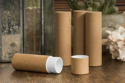 Eco Biodegradable Push Up Card Tubes Container Cosmetic Lip Balm Cardboard Kraft • £79.29