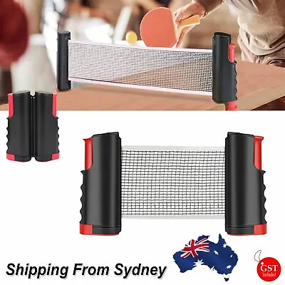 Table Tennis Kit Ping Pong Retractable Net Rack Portable Sports Training Indoor • $13.11