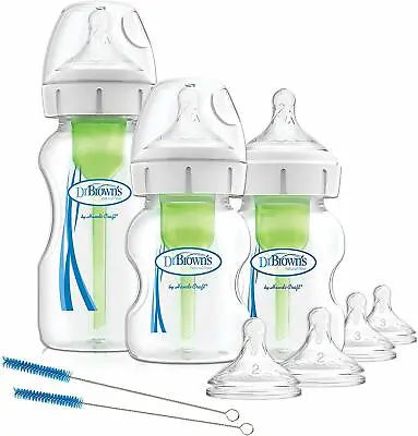 £25.14 • Buy Dr Brown's Options Anti Colic Vacuum-Free Baby Bottle Starter Kit, 2019 Design