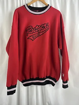 Vintage Rutgers University Soccer Sweatshirt XL Legends Athletic 90s Accent • $49.99
