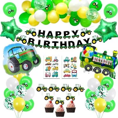 $13.29 • Buy Boys Birthday Balloon Garland Baby Shower Party Tractor Theme Balloons Arch Kit