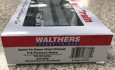 Walthers 932-9726 Santa Fe Super Chief - Pleasure Dome - Make Offers! • $99.99