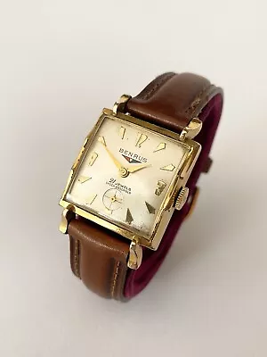 Mid-Century VINTAGE 50s BENRUS WATCH Manual Wind Box 21 JEWELS SWISS Wristwatch • $250