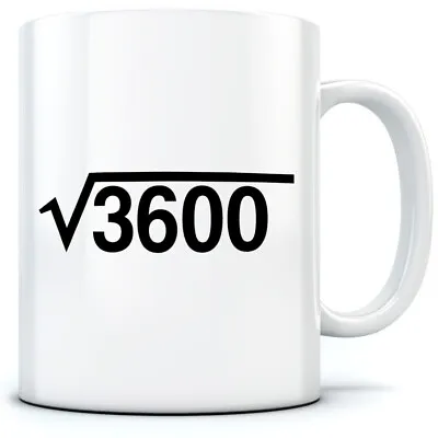 60th Birthday Square Root Mug For Tea Coffee 60 Year Olds Gift For 50th Party • £11.99