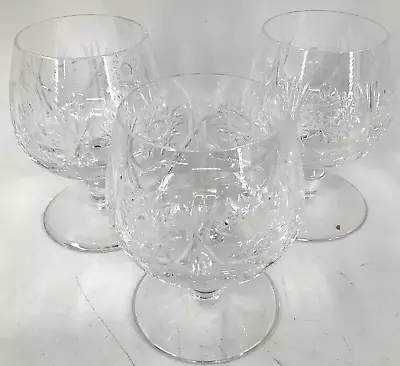 Brandy Cognac Snifter Echt Bleikristall Handgeschliffen Germany 3.25 Etch Set 3 • $27.35