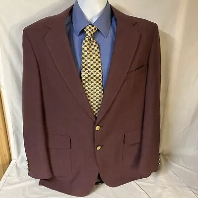 Adams Row Mens Blazer Jacket Sportcoat 44L 44 L Eggplant Purple Free Shipping! • $34.99