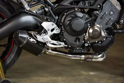 Carbon Fiber Slip On Exhaust W/ Link Pipe M4 YA6914 For 14-20 Yamaha FZ09/MT09 • $475.95