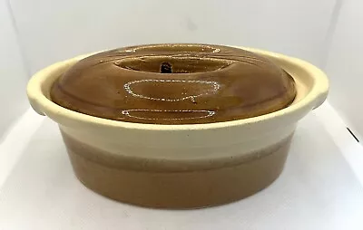 Old La Bourguignonne France Stoneware  Terrine Lidded Casserole Dutch Oven No. 8 • $56