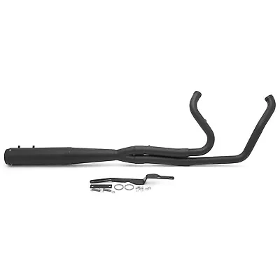 Black 2 Into 1 Full Length Exhaust Pipe W/ Muffler For Harley Touring 2017-2024 • $449.95
