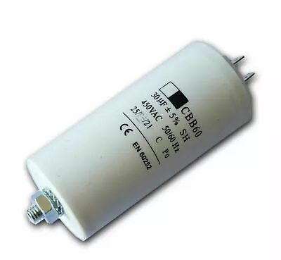 £8.99 • Buy 30uf Motor Start Run Capacitor CBB60 Tab Terminals