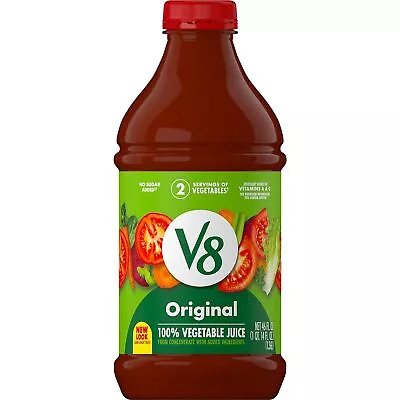 V8 Original 100% Vegetable Juice With Vitamins Low Sugar Gluten Free 46 Fl Oz • $7.03