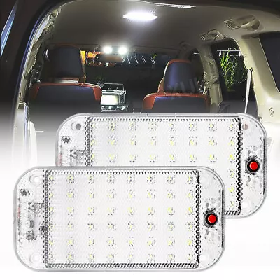 X2 12V 24V White Ceiling Roof Light LED Interior Caravan Motorhome Trailer RV • $13.96