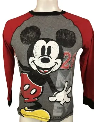 Disney Shirt Mens Medium Mickey Mouse Baseball Jersey LE141 • $14.95