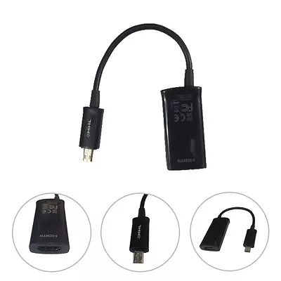 NEW HDTV MHL TO HDMI ADAPTOR FOR SAMSUNG GALAXY S4 S5 FULL HD 1080p • £13.19