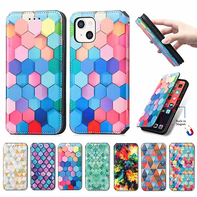 $14.71 • Buy For IPhone 14 13 12 11 Pro XS Max XR 7/8 Marble Wallet Leather Flip Case Cover