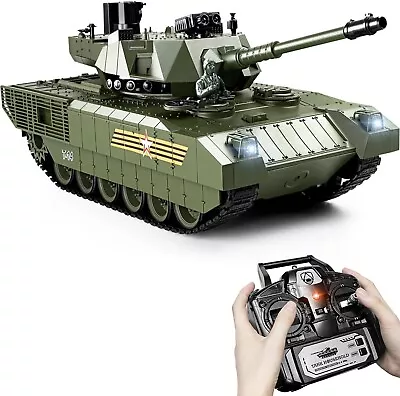Supdex 1:18 RC Tank 2.4Ghz Russia T-14 Remote Control Tank Model Toys 15 Ch... • $171.85