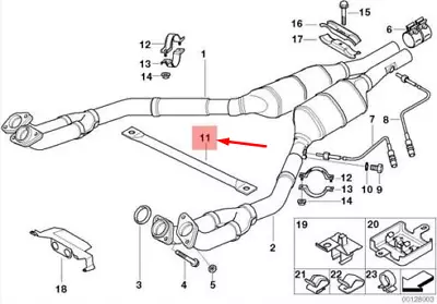 New Bmw 7 E38 Exhaust System Crosssover 18301436756 1436756 Oem • $51.90