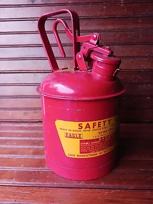 Vintage Eagle U1-10S Type USA 1 Gallon 24 Gauge Coated Steel Safety Gas Can • $38