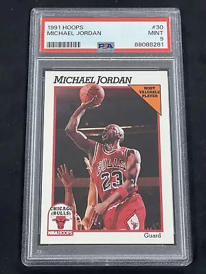 Michael  Air  JORDAN 1991 Hoops MVP #30 Chicago Bulls NEW PSA 9 Mint '91 • $16.99