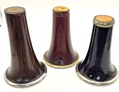 Lot Of 3 Unbranded Vintage Wood Clarinet Bells  (265) • $40