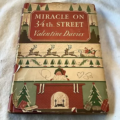 Vintage Christmas Miracle On 34th St. 1st Edition With Book Jacket Santa • $14.90