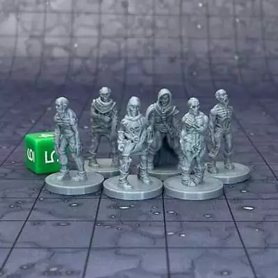 Zombie Horde (Set Of 6) Dungeons And Dragons Miniatures DnD D&D Mini 32mm Lot • $7.42