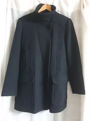 Zara Woman Black Wool Blend Coat Size L 10 12  • $30