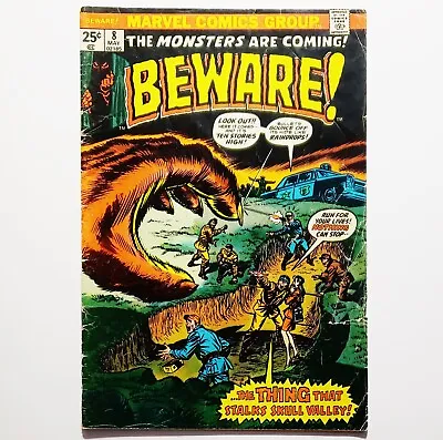 Marvel Comics Beware The Monsters Are Coming Issue #8 Vintage 1974 Bronze Horror • $11.99