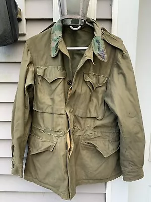 Ww2 M43 Field Jacket Unusual Modified Camouflage Covered Collar • $135