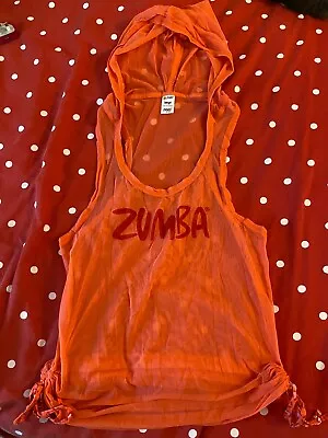 ZUMBA Hooded Top - Tangerine Orange - Size L • £5