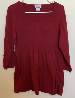 Oh  Baby By Motherhood Burgundy Maternity Sweater  3/4 Sleeve Size M • $8.99