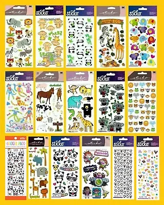 U CHOOSE Sticko ZOO ANIMALS Stickers GIRAFFE BEAR MONKEY KOALA LION TIGER ZEBRA • $2.25