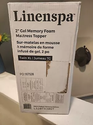 Linenspa 2 In Gel Infused Memory Foam Topper-Twin XL🔥Factory Sealed Distressed • $39.95