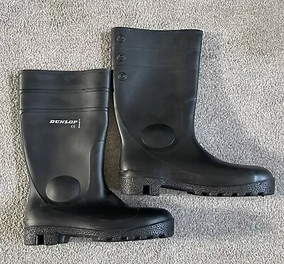 Dunlop - PROTOMASTER FULL Safety Wellington Boot Black Excellent Condition • £10