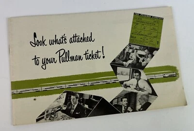 $14.99 • Buy Vintage PULLMAN RAILROAD CAR ADVERTISING BROCHURE 1950