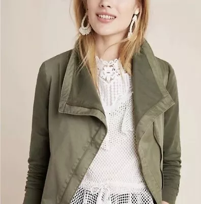 XXL Marrakech X Anthropologie Faravel Green Moto Jacket Size • $32.99