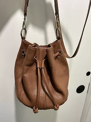 Oroton Bucket Bag Crossbody Bag In Brown Leather Rrp $369.00 • $99