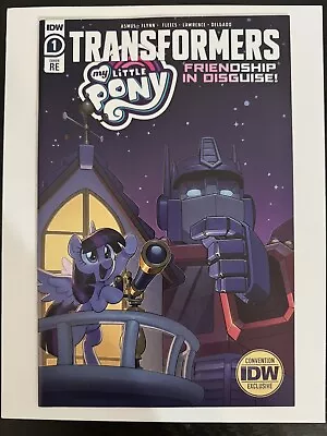 Transformers My Little Pony Friendship In Disguise #1 RE IDW Con Exclusive SDCC • $25