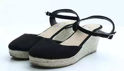 Primark Womens Black Colourblock Polyester Platform Heel UK 7 EU 40 • £12.25