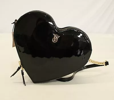 Victoria's Secret Women's Double Zipper Heart Crossbody Bag CA4 Black One Size • $69.99