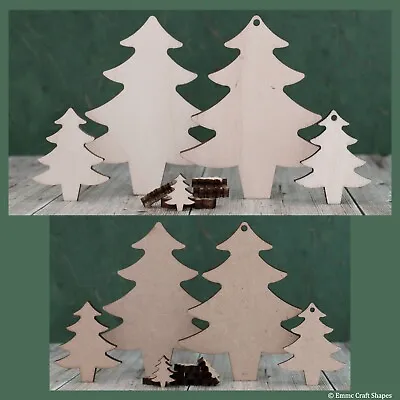 £3.32 • Buy Wooden Christmas Tree Shape, Craft Blank, Mdf Or Plywood Xmas Cutout To Decorate