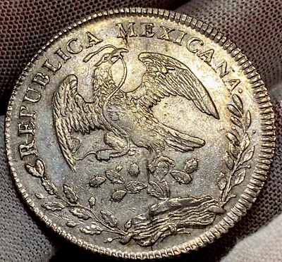 Mexico 1846 GO FM Silver 8 Reales AU Lustrous Scarce Date • £185