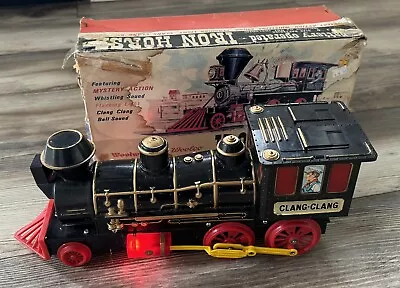 VTG Woolworth Iron Horse Battery Operated Tin Train Engine Original Box & VIDEO! • $24.95