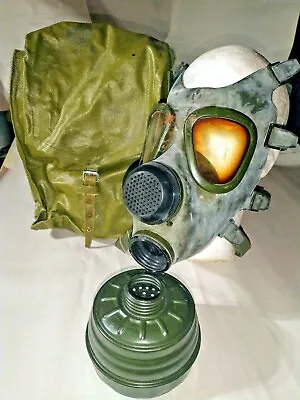 Military Tactical Full Face Gas Mask M74 W 40mm Filter & Carry Bag Grade2 • $34.99