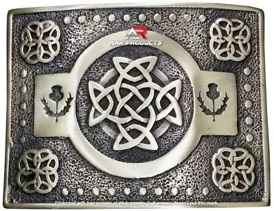 Men's Scottish Kilt Buckle Belt Highland Kilts Multi Design Antique Finish AAR • $12.99