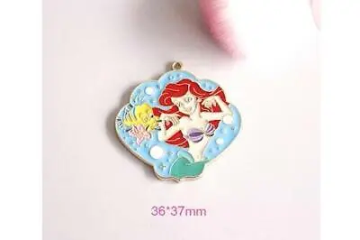 20pcs Cartoon Mermaid Princess Metal Charm Pendant DIY Necklace Jewelry Making • $12.60