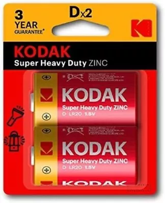 Kodak Super Heavy Duty Size D 2 Pack Zinc Batteries (30069367). • $3.07